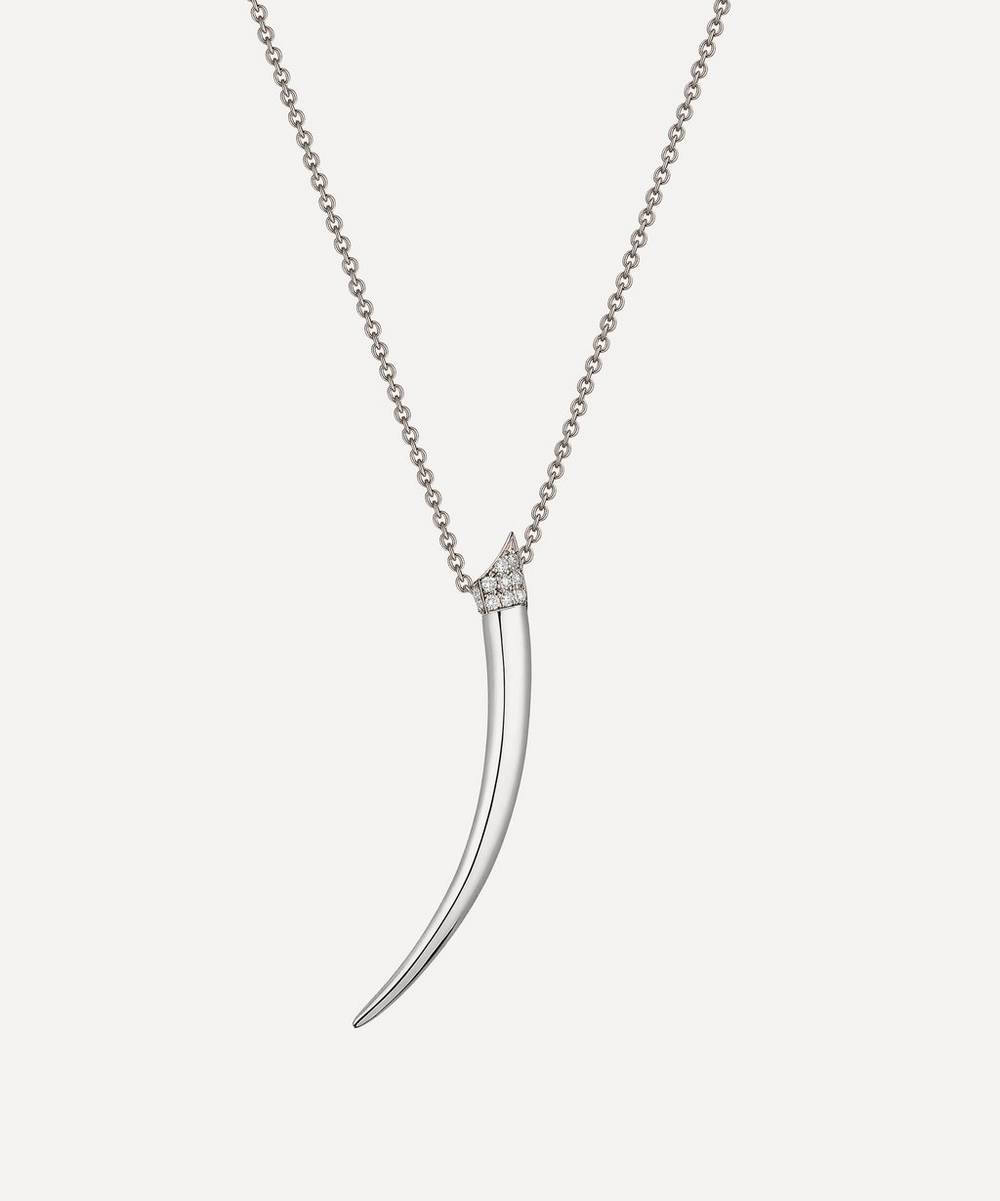 Shaun Leane - Silver and Diamond Tusk Pendant Necklace