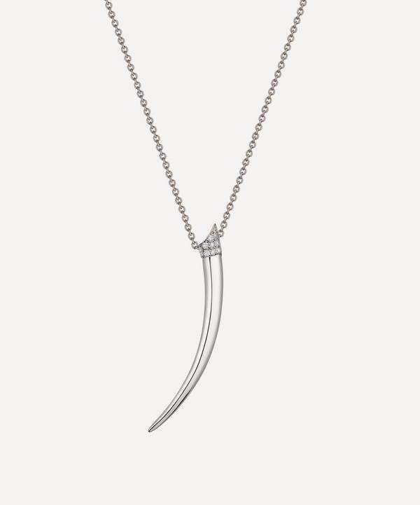 Shaun Leane - Silver and Diamond Tusk Pendant Necklace image number 0