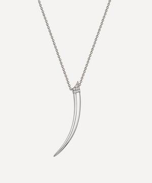 Silver and Diamond Tusk Pendant Necklace
