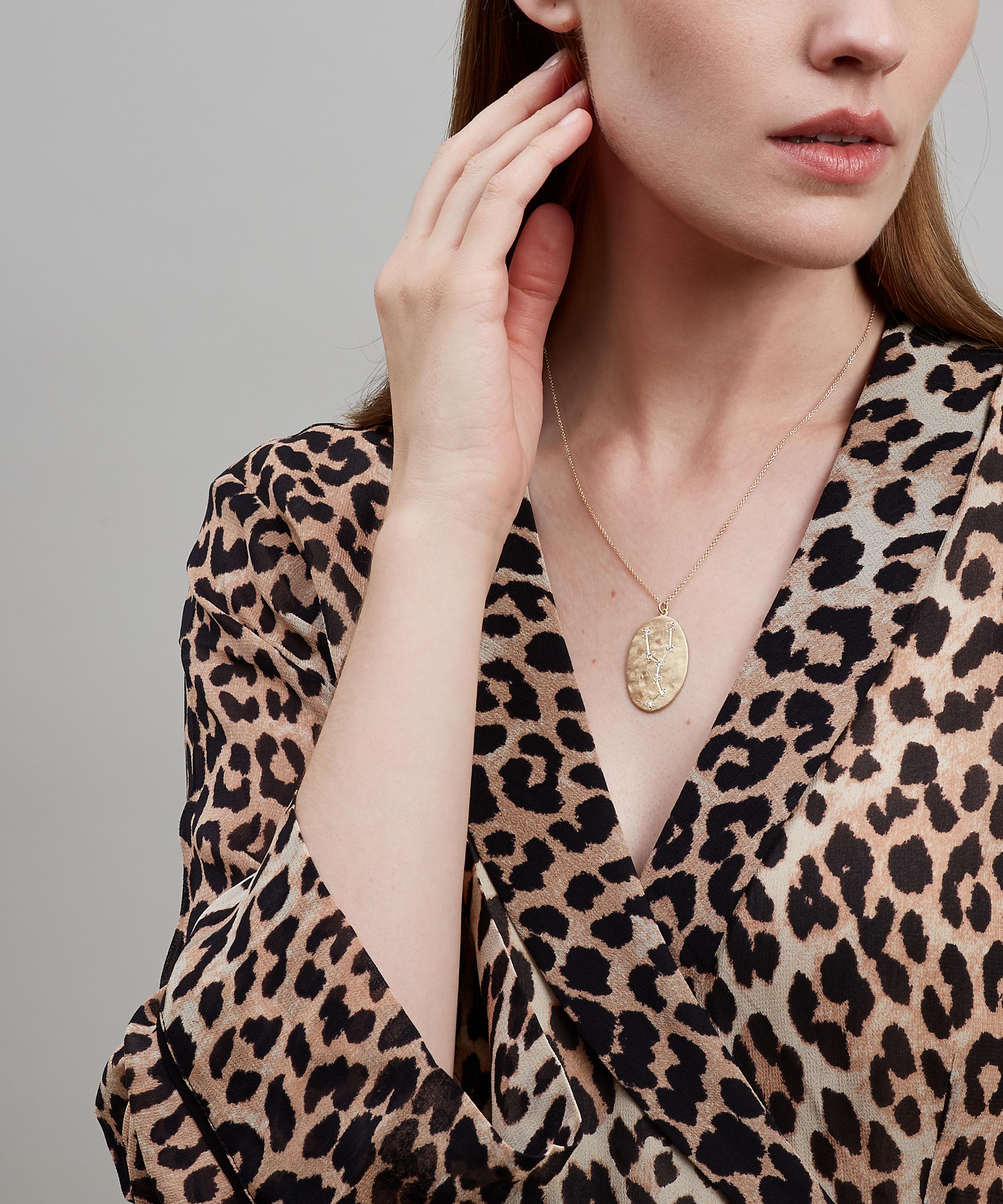 Brooke Gregson - 14ct Gold Taurus Astrology Diamond Necklace image number 1