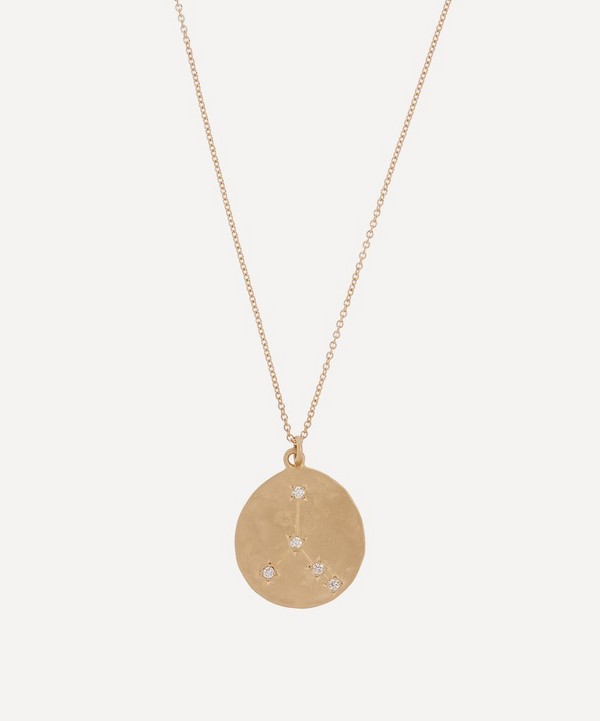 Brooke Gregson - Gold Cancer Astrology Diamond Necklace image number null
