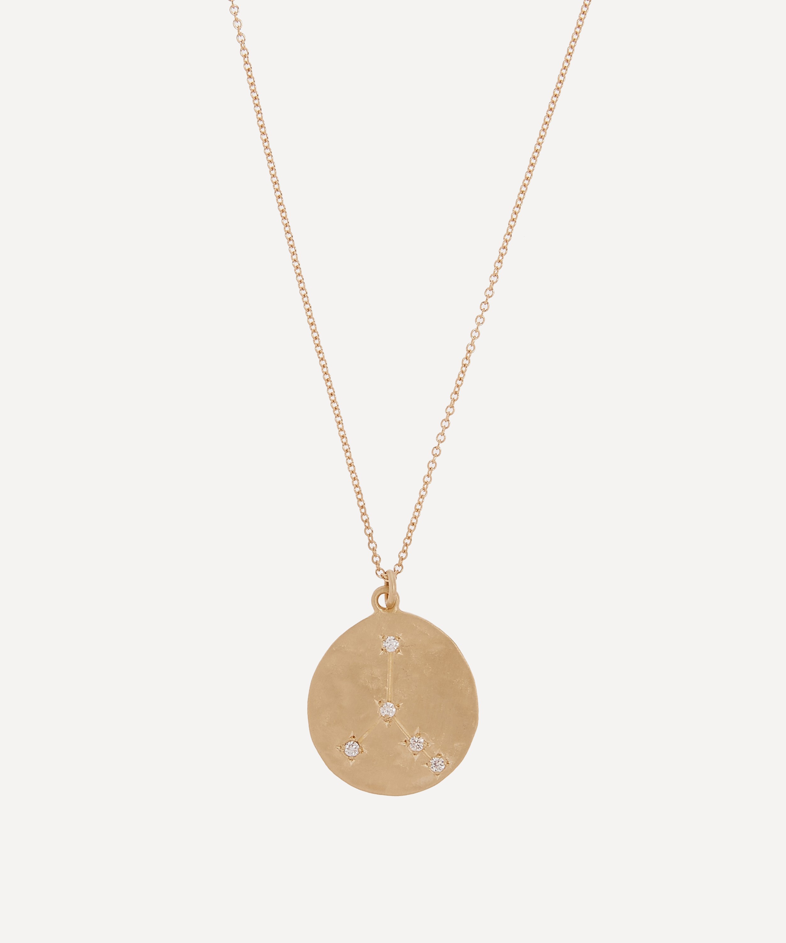 Brooke Gregson - Gold Cancer Astrology Diamond Necklace image number 0