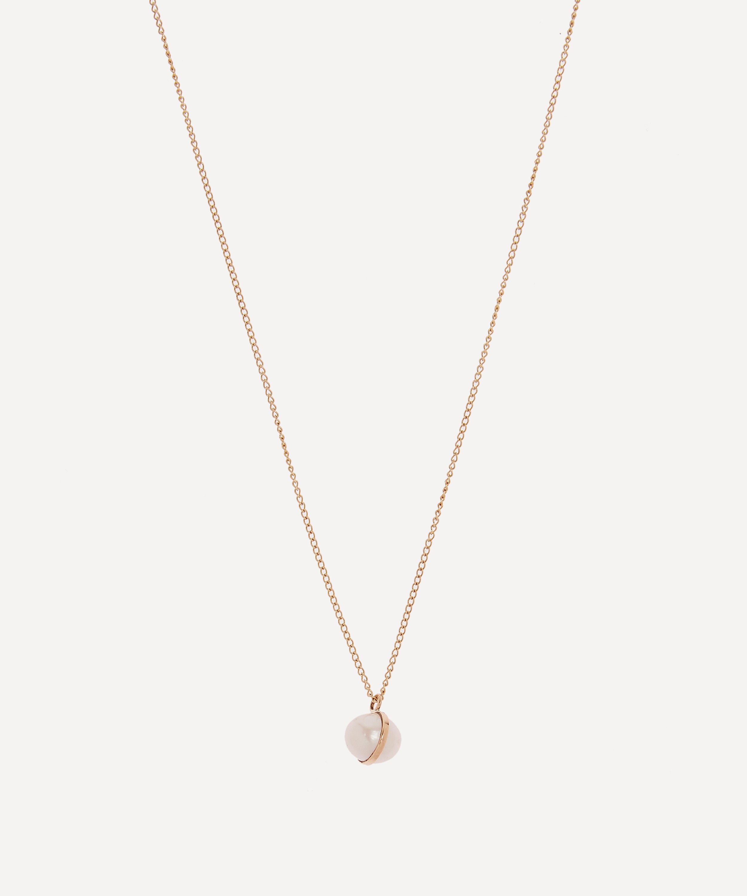 Melissa Joy Manning Gold Bezel Wrapped Pearl Necklace | Liberty