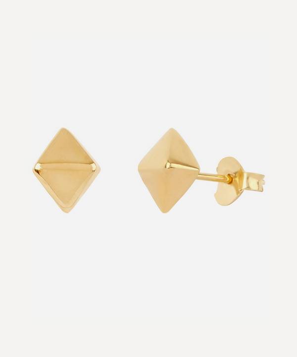 Dinny Hall - Gold Plated Vermeil Silver Mini Almaz Stud Earrings image number 0