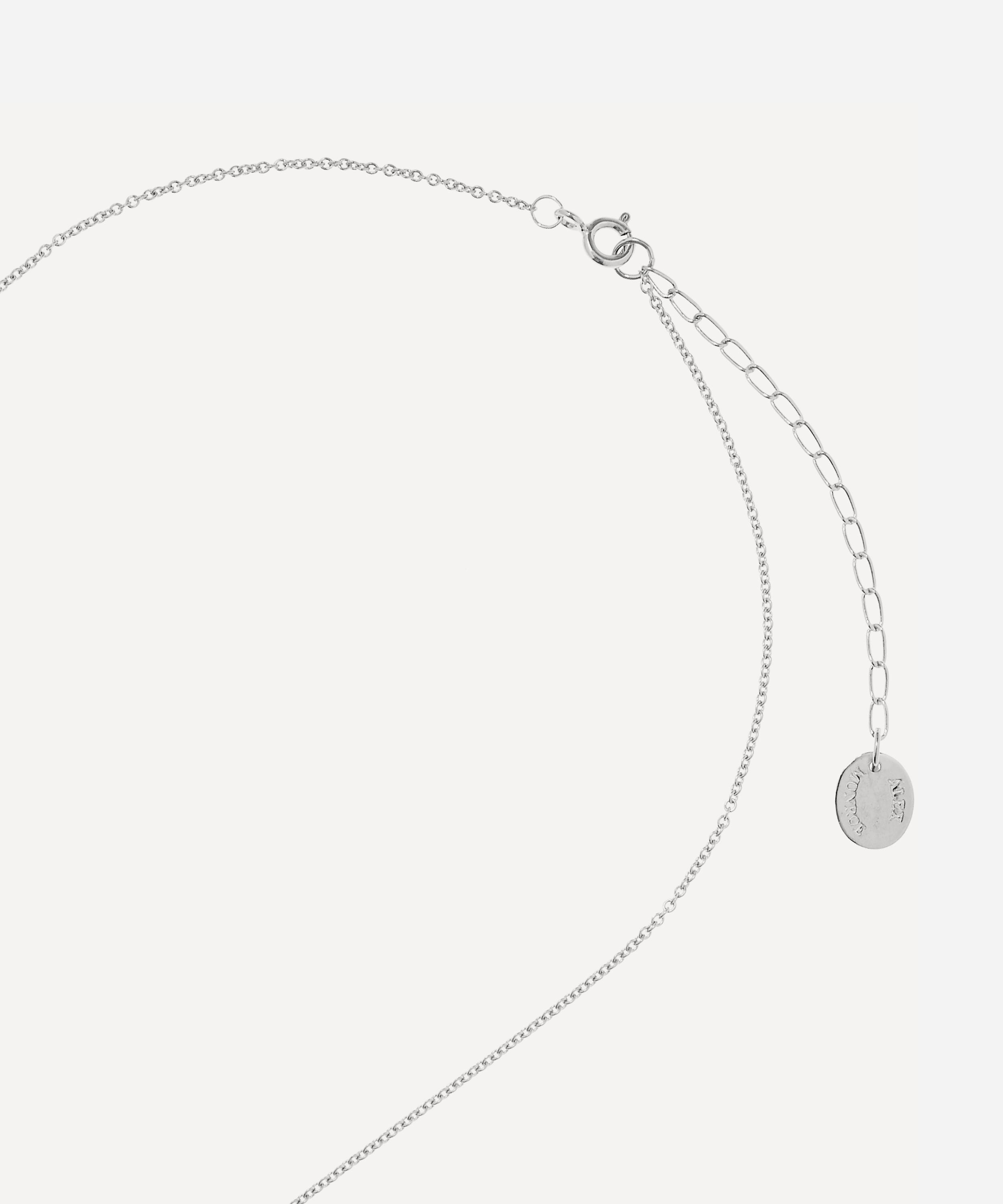 Alex Monroe - Silver Floral Letter J Alphabet Necklace image number 3