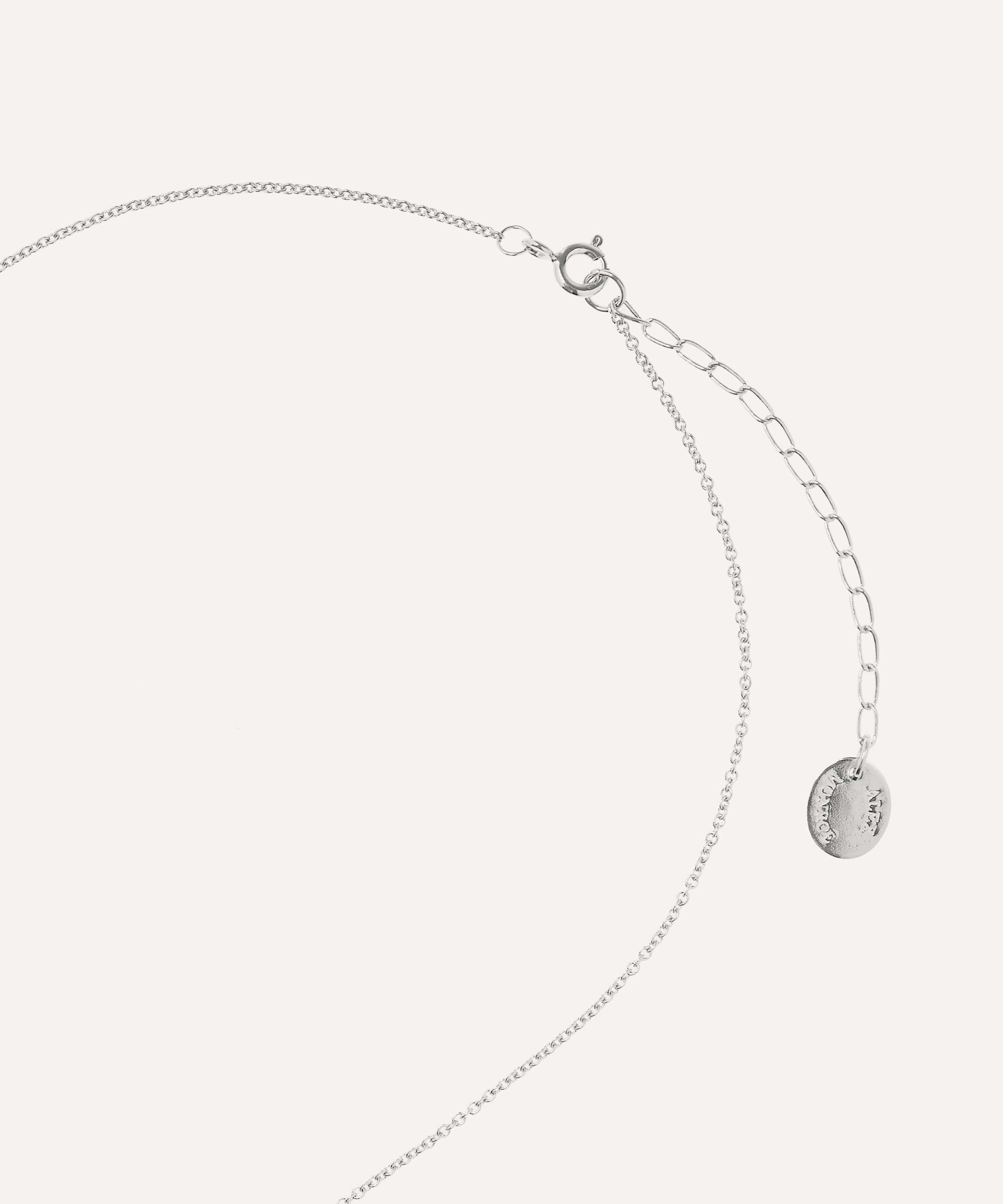 Alex Monroe - Silver Floral Letter K Alphabet Necklace image number 3