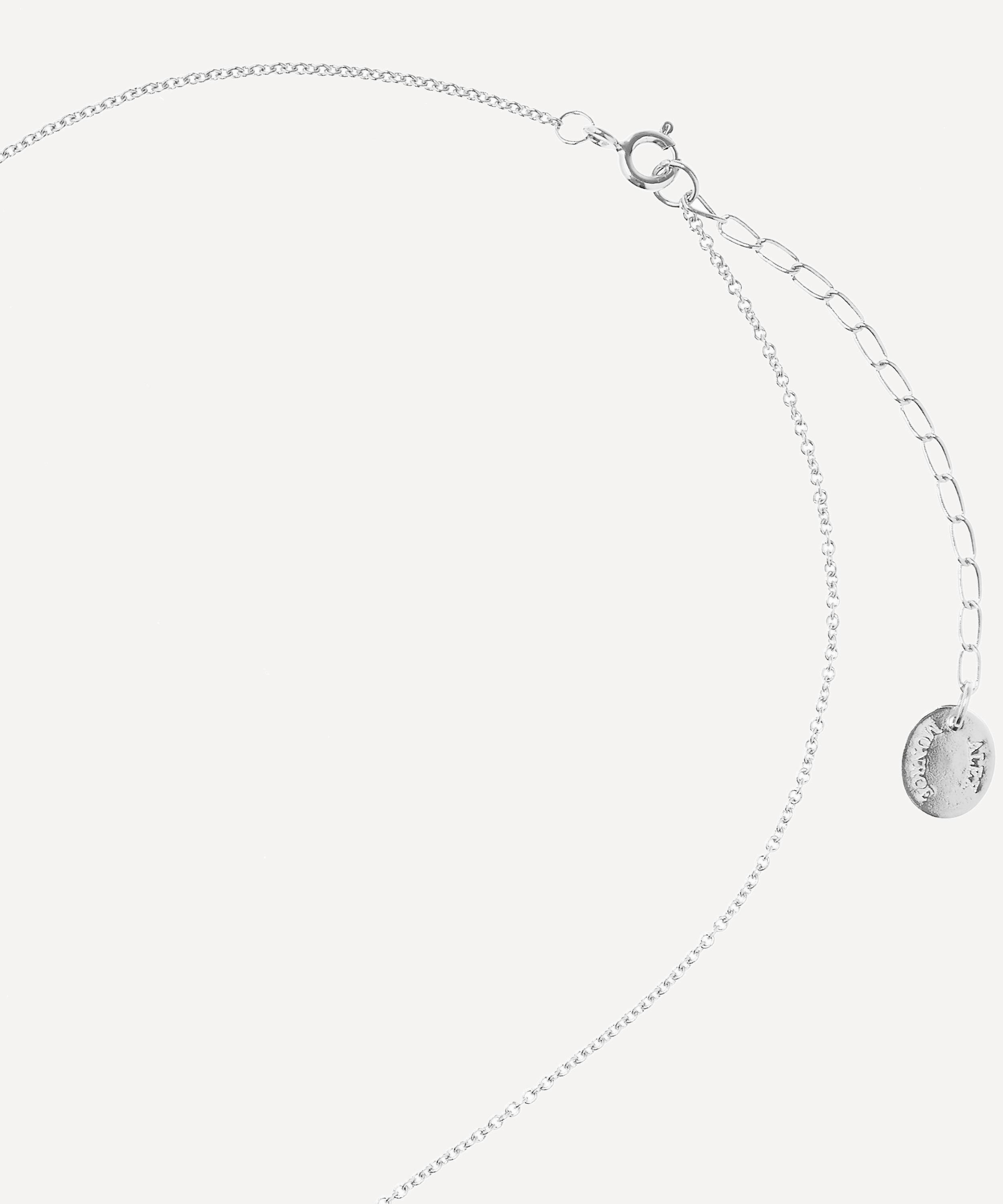 Alex Monroe - Silver Floral Letter S Alphabet Necklace image number 3