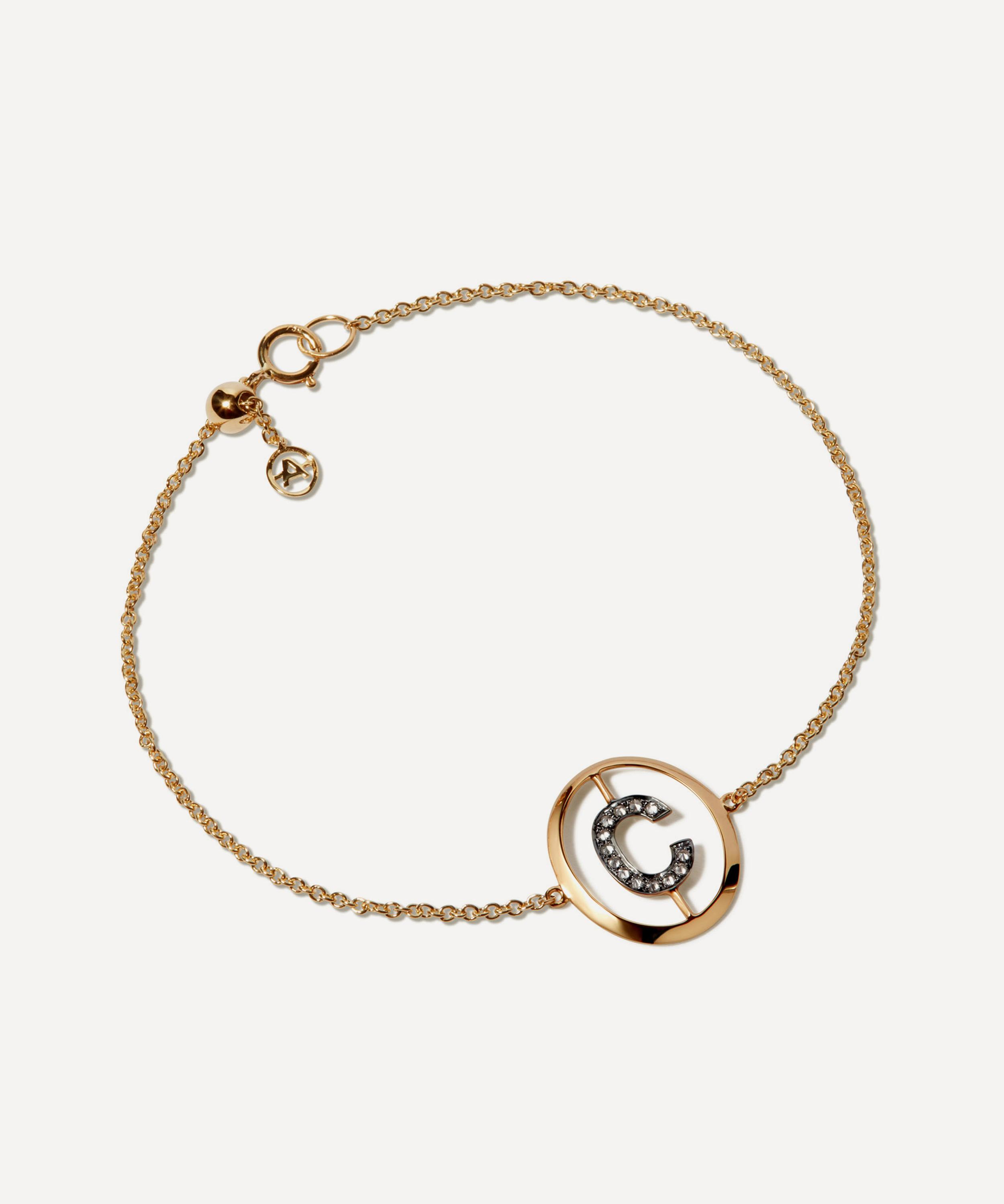 Annoushka - 18ct Gold C Initial Bracelet image number 0