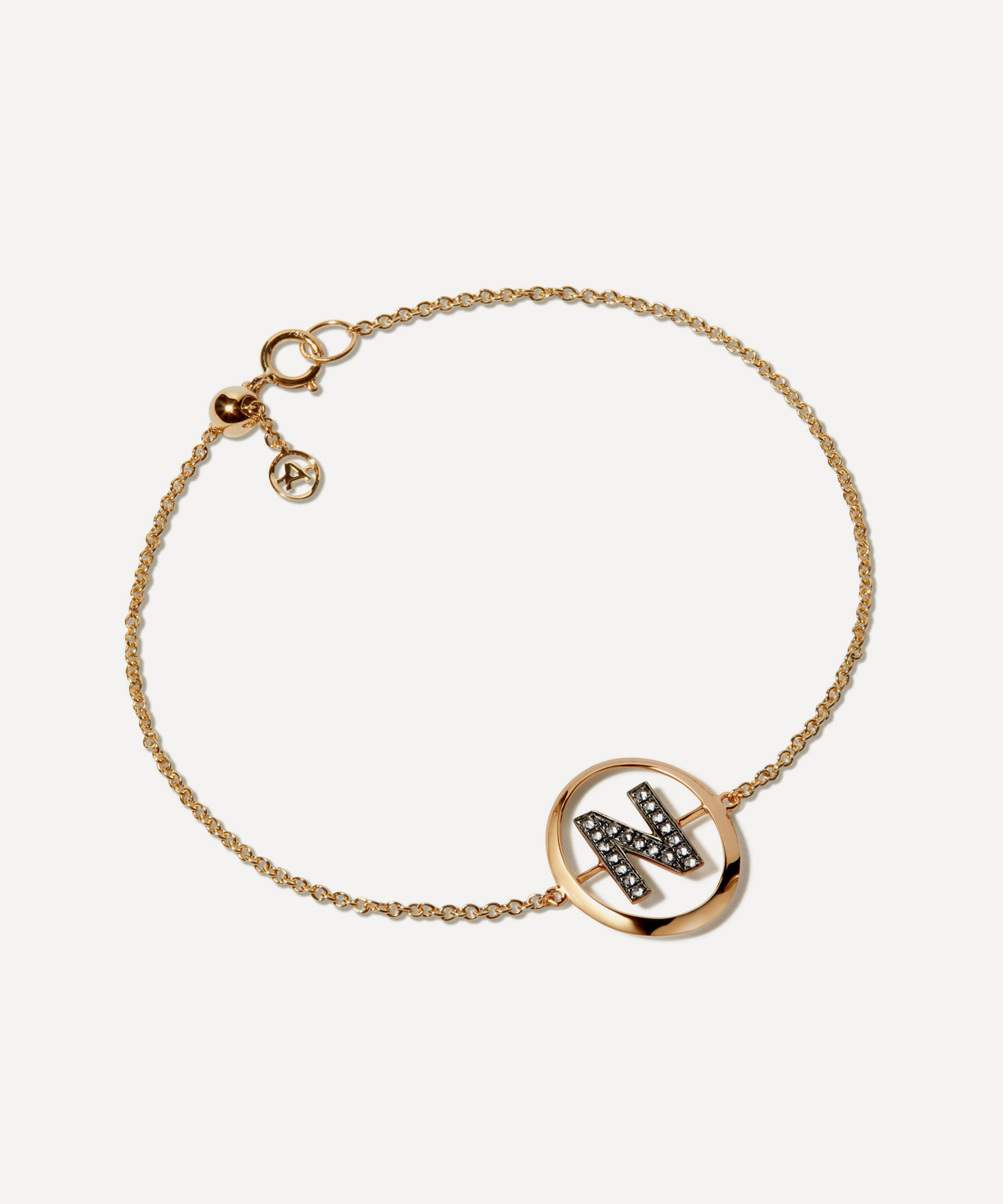 Annoushka 18ct Gold N Initial Bracelet