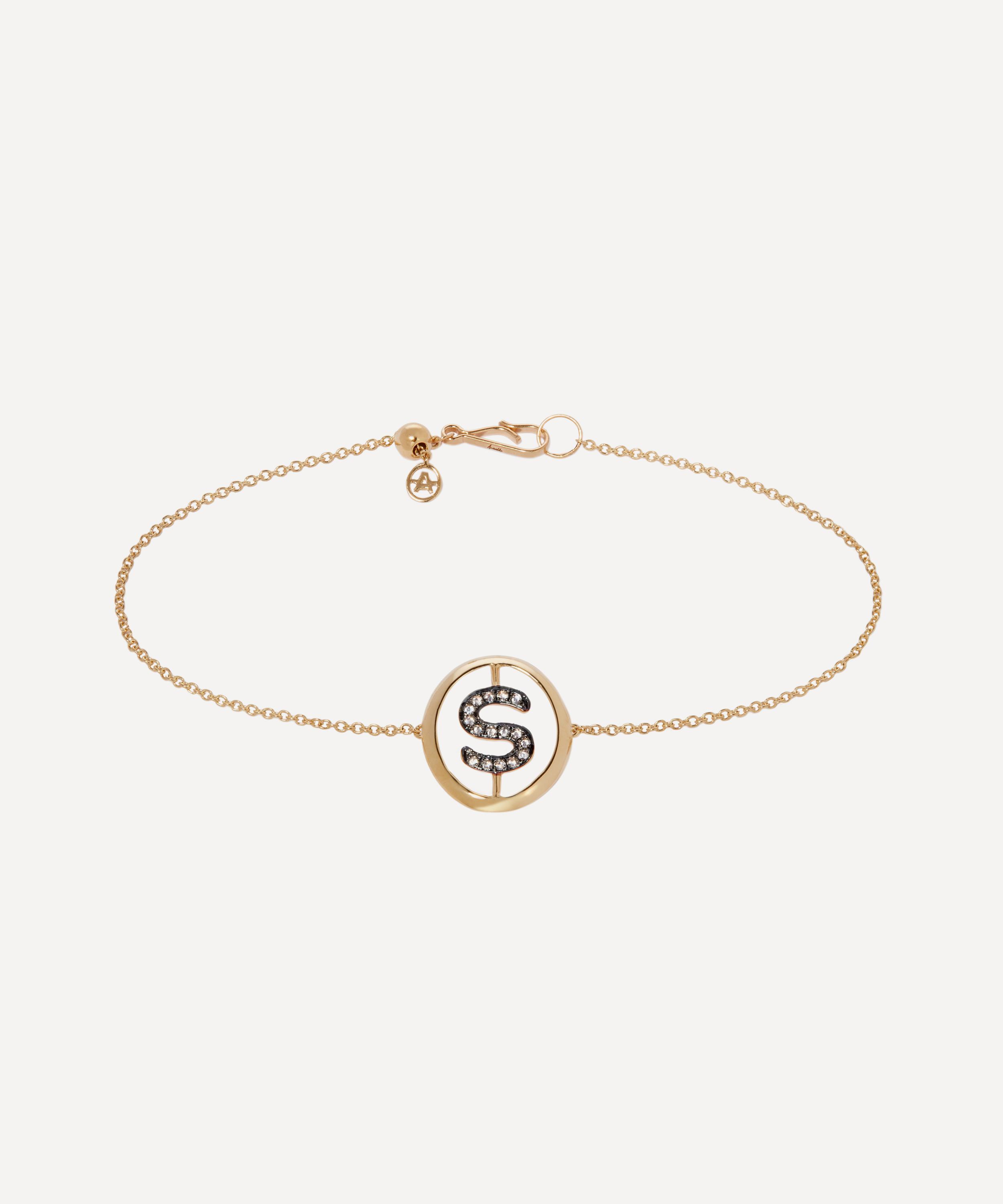 Annoushka 18ct Gold N Initial Bracelet