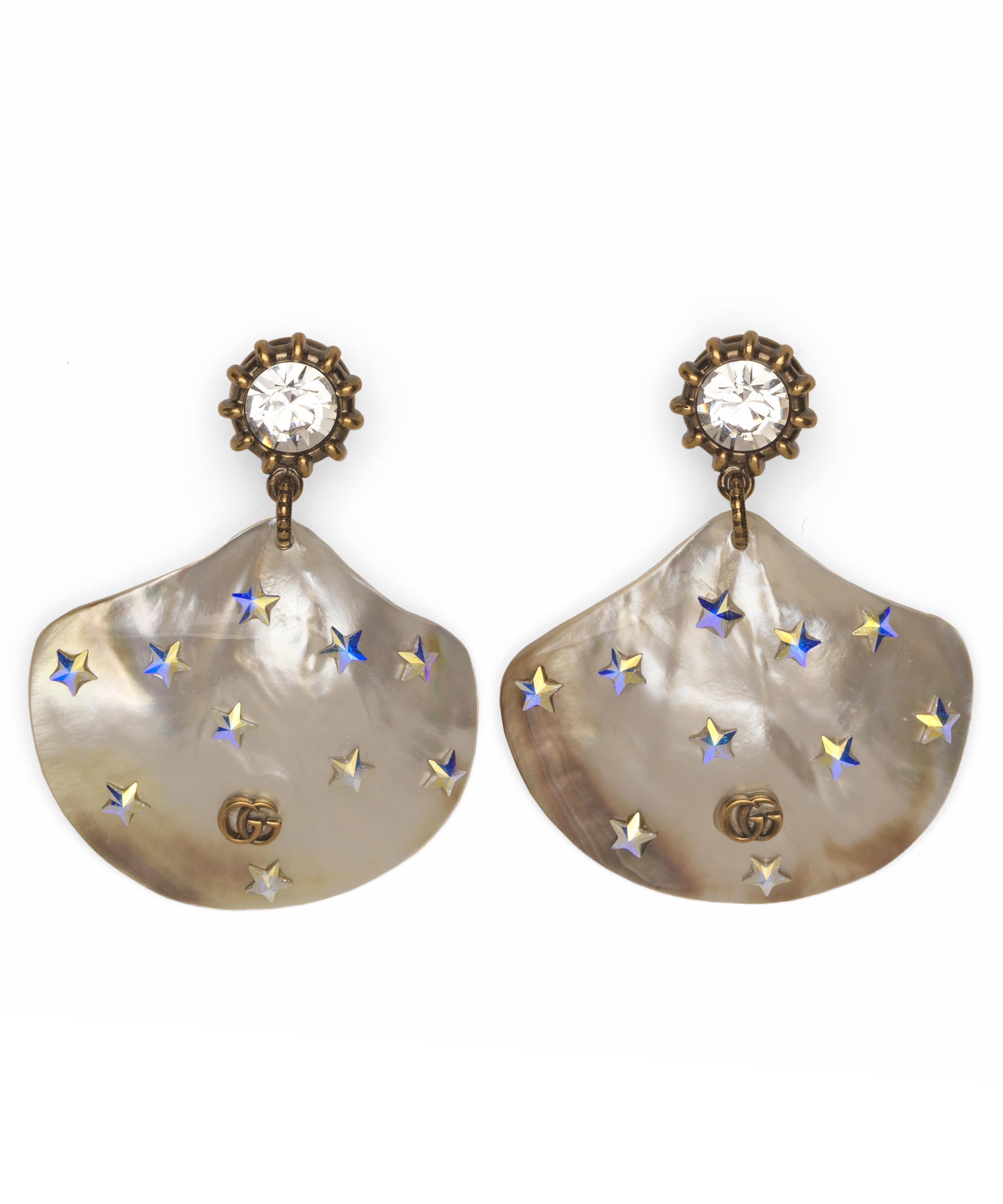 gucci shell earrings
