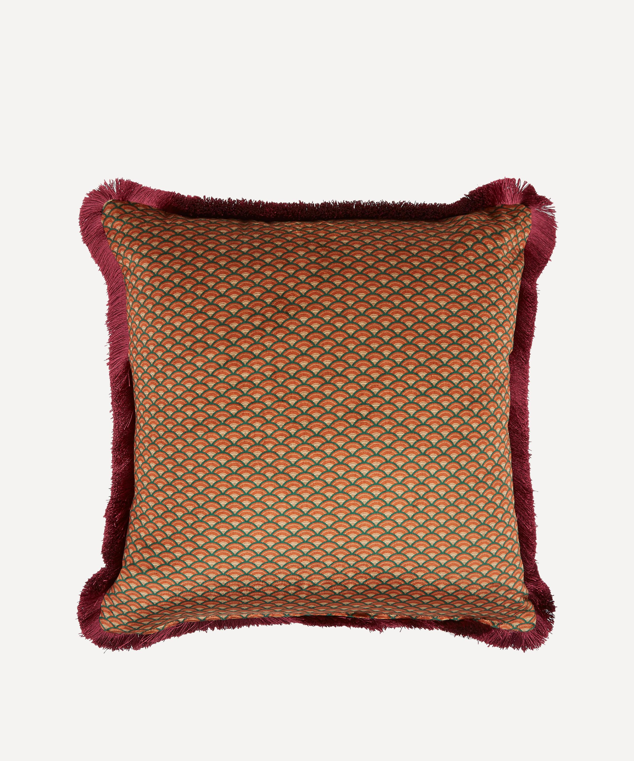 Liberty - Tree of Life Fringed Velvet Square Cushion image number 2