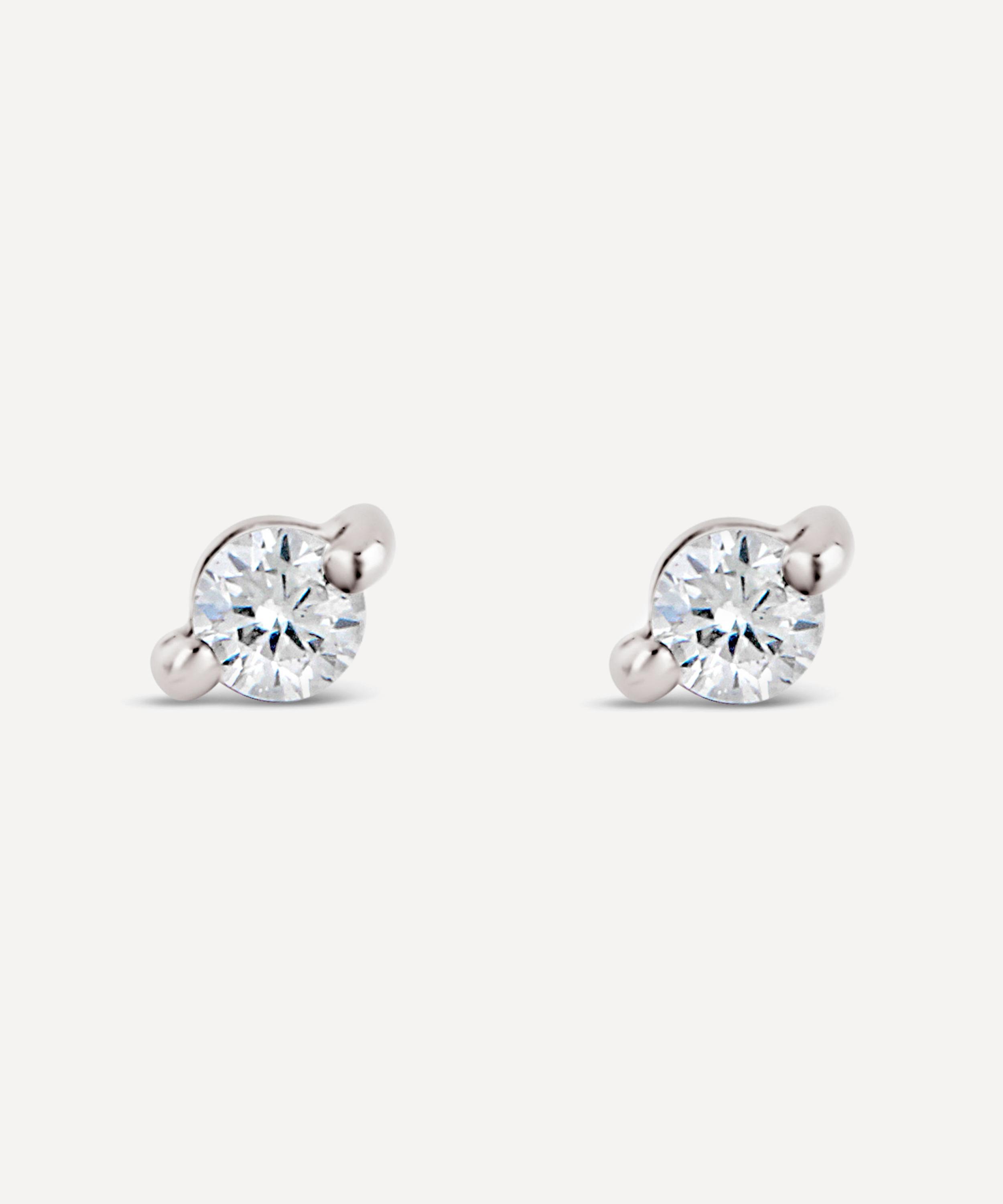 Dinny Hall - 9ct White Gold Shuga Diamond Stud Earrings image number 0