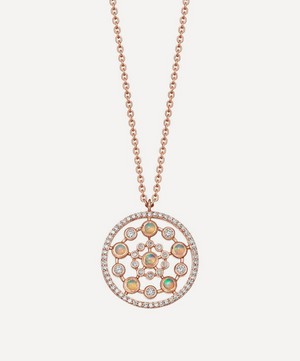 Astley Clarke - Rose Gold Icon Nova Medium Opal Pendant Necklace image number 0