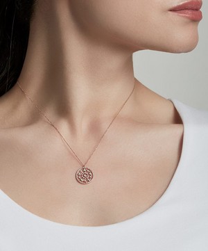 Astley Clarke - Rose Gold Icon Nova Medium Opal Pendant Necklace image number 1