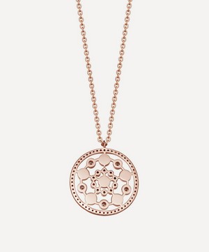 Astley Clarke - Rose Gold Icon Nova Medium Opal Pendant Necklace image number 2