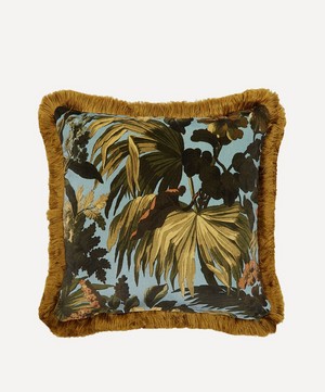 House of Hackney - Medium Limerence Fringed Velvet Cushion image number 2