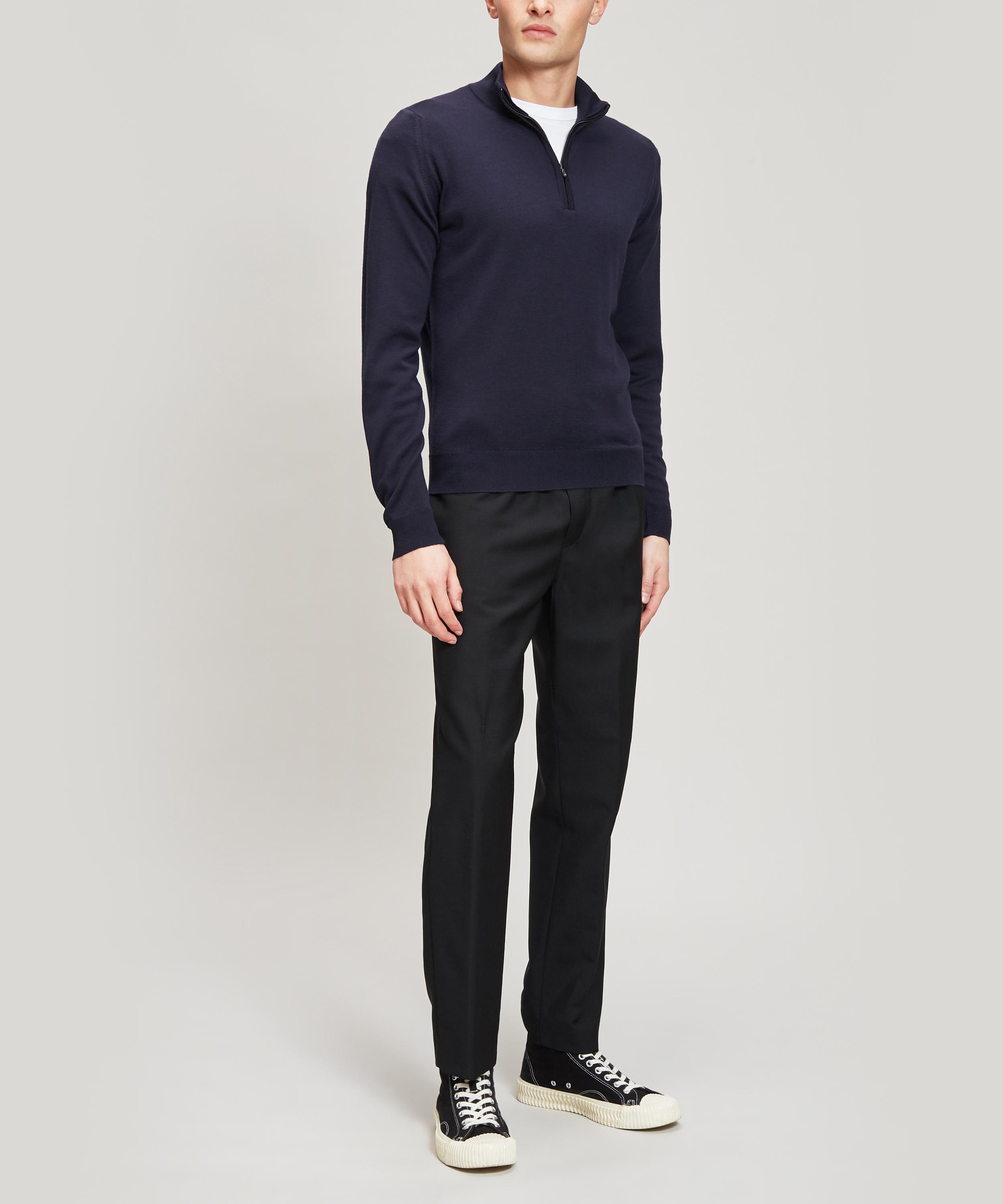 John Smedley - Tapton Half-Zip Merino Wool Jumper image number 1