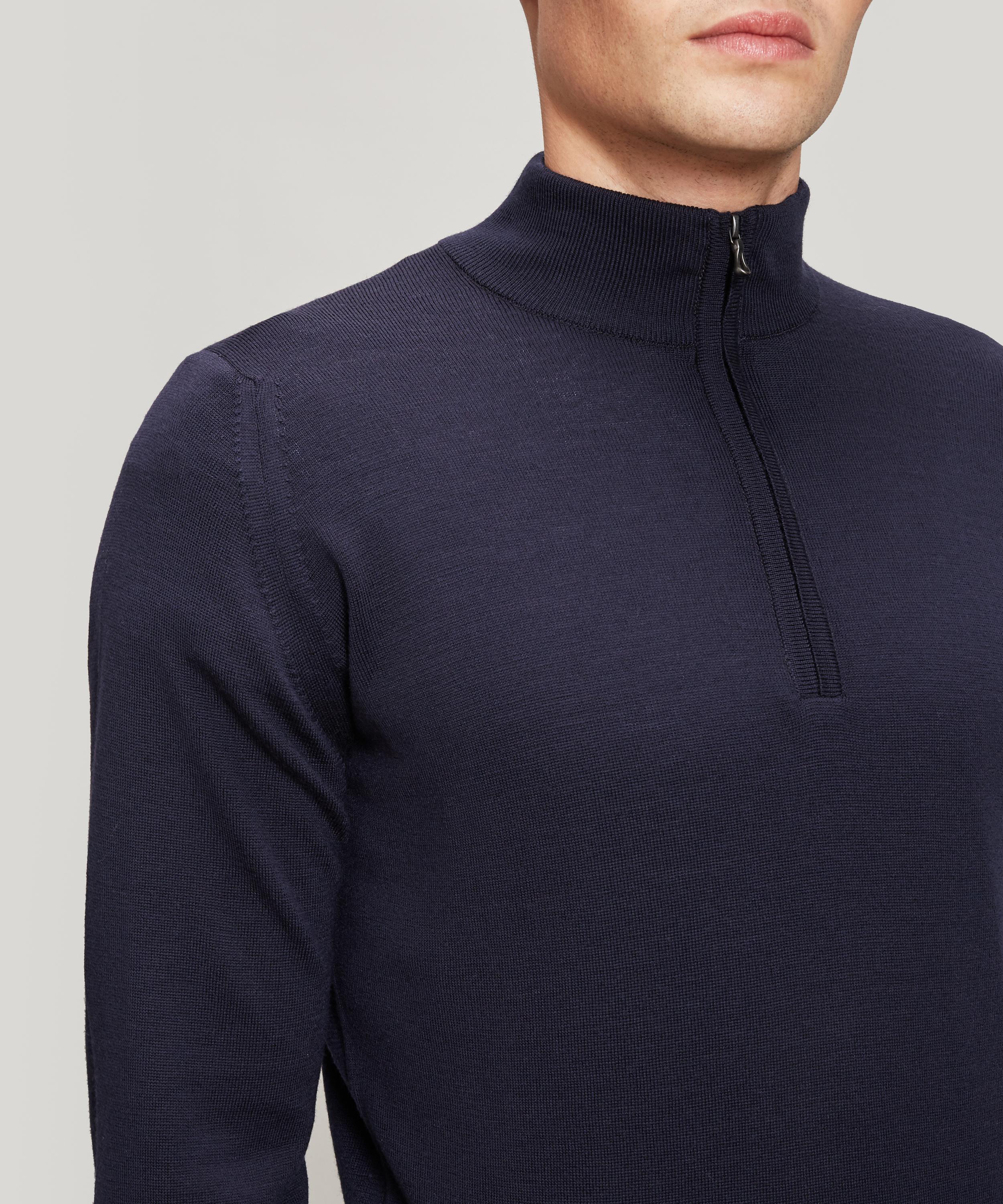 John Smedley Tapton Half-Zip Merino Wool Jumper | Liberty