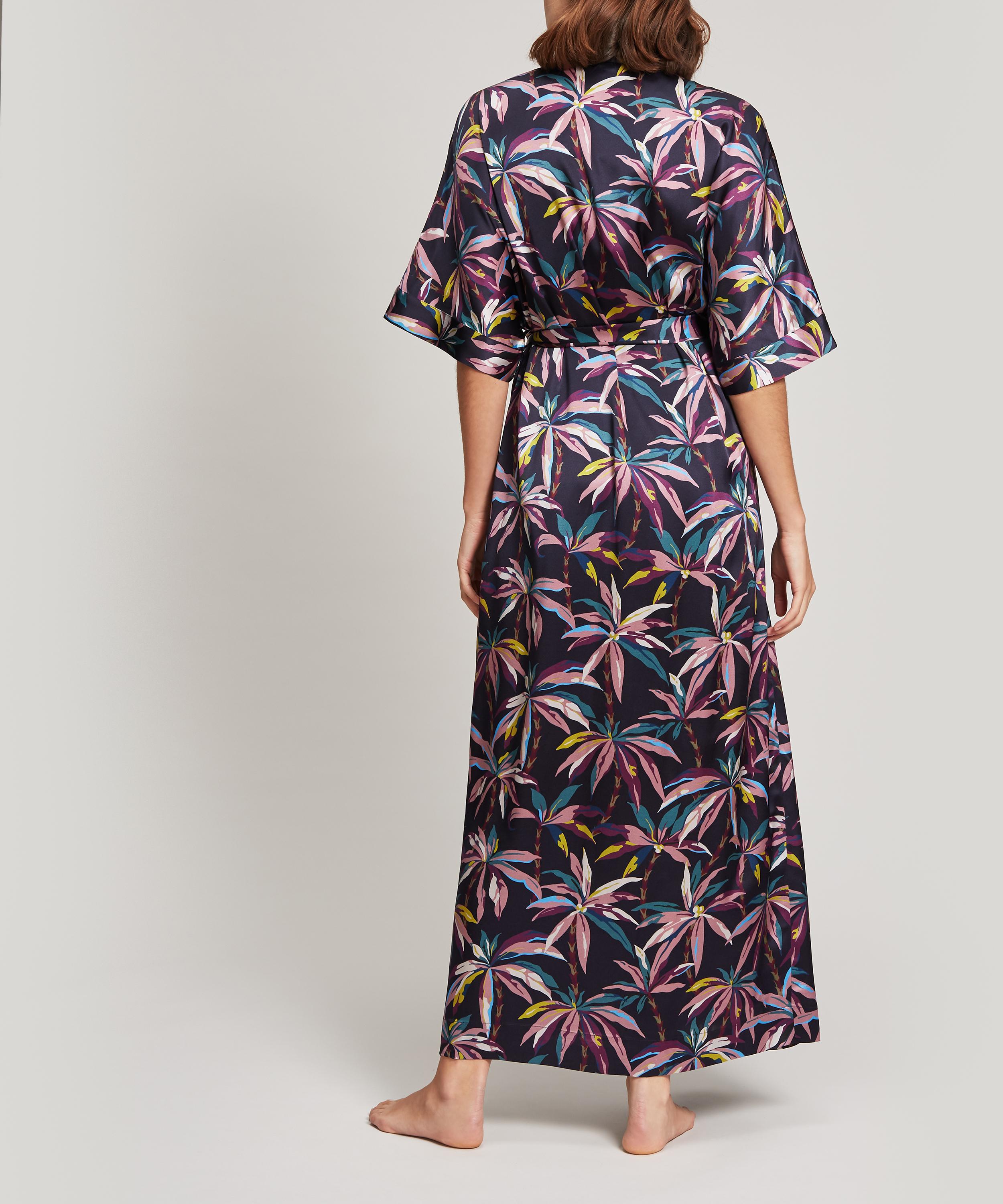 Liberty - Oasis Silk Satin Long Kimono image number 2