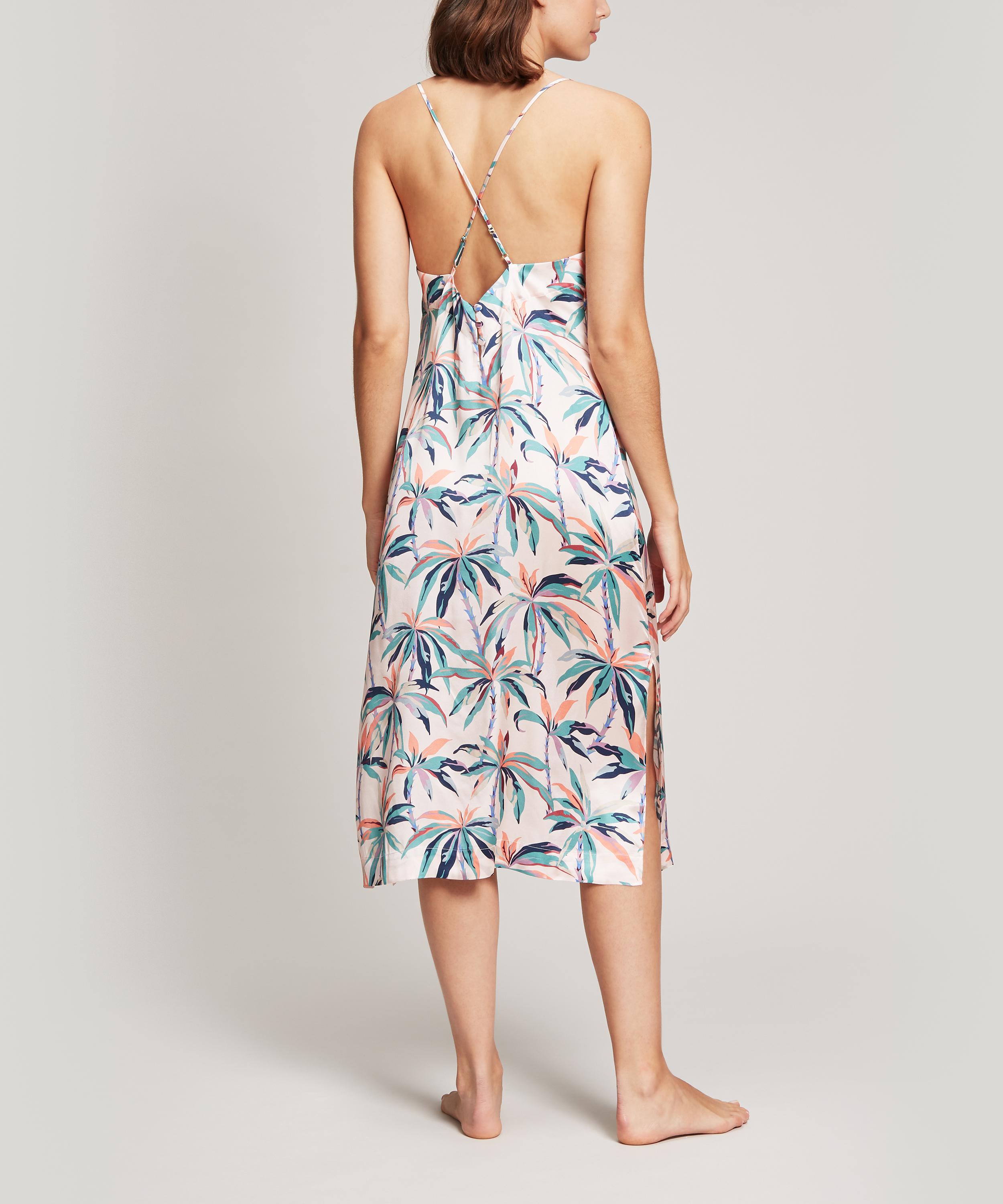 Liberty - Oasis Silk Satin Long Chemise image number 2