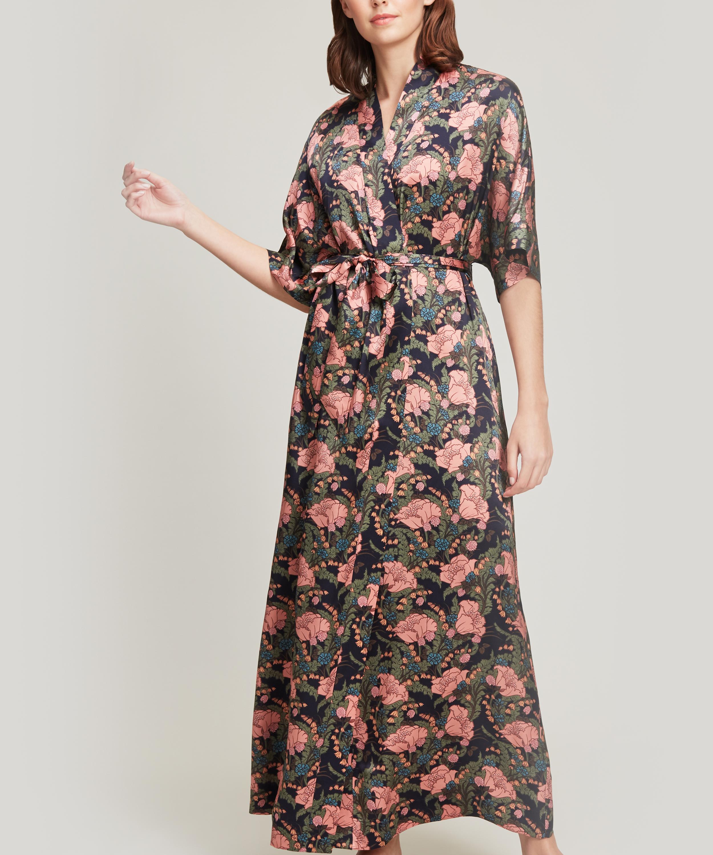 Liberty - June Silk Satin Long Kimono image number 0