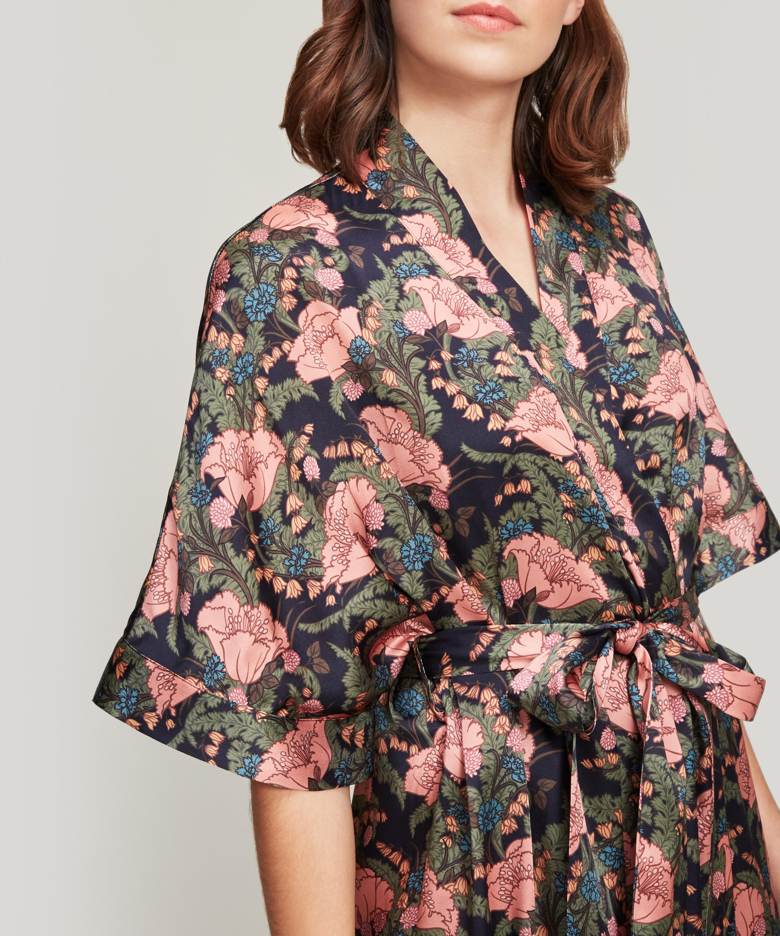 Liberty - June Silk Satin Long Kimono image number 3