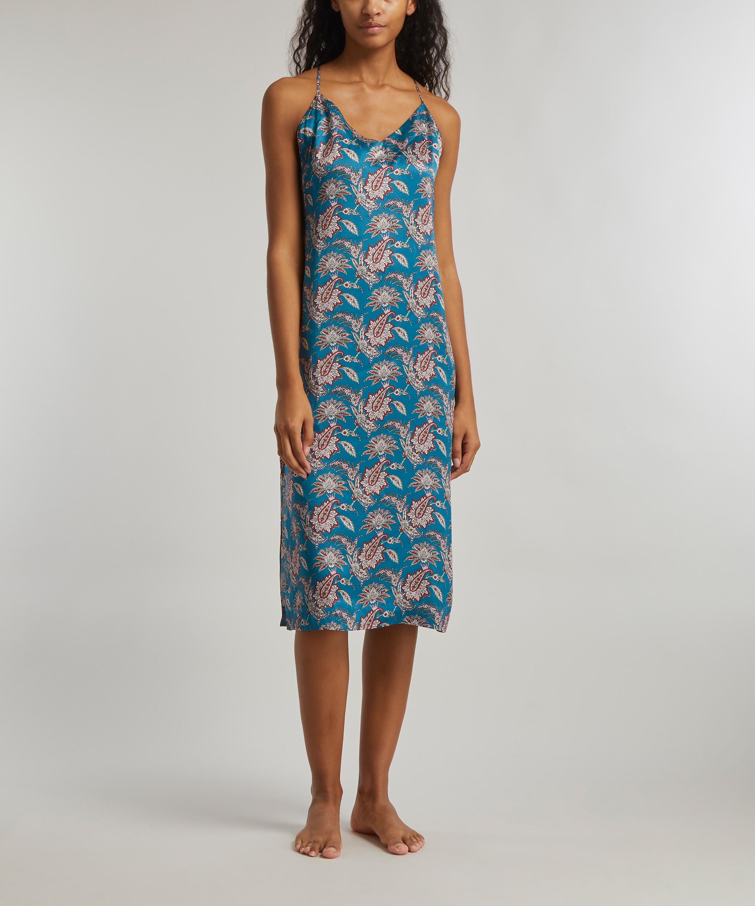 Liberty - Leontine Silk Satin Long Chemise image number 1