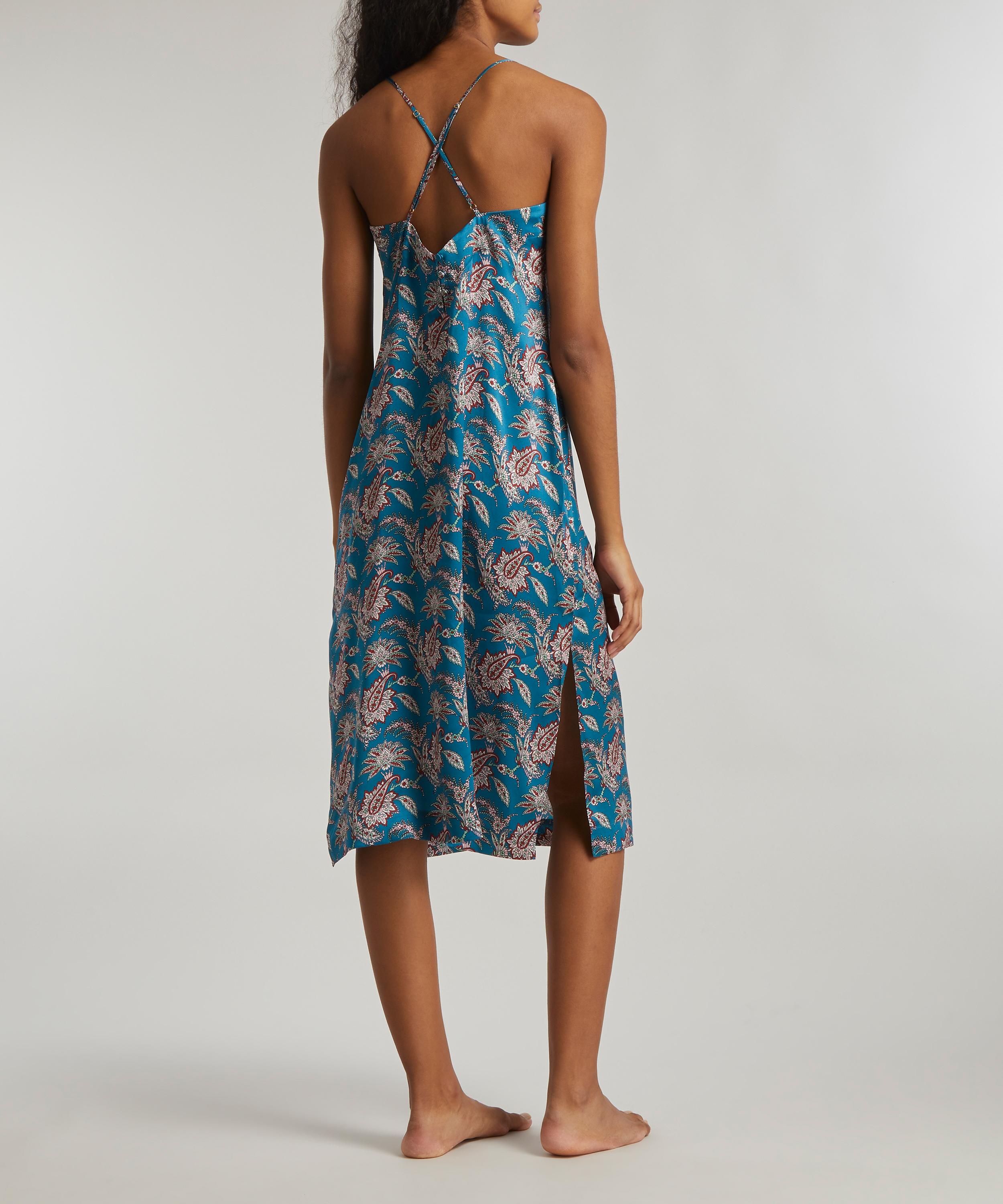 Liberty - Leontine Silk Satin Long Chemise image number 2