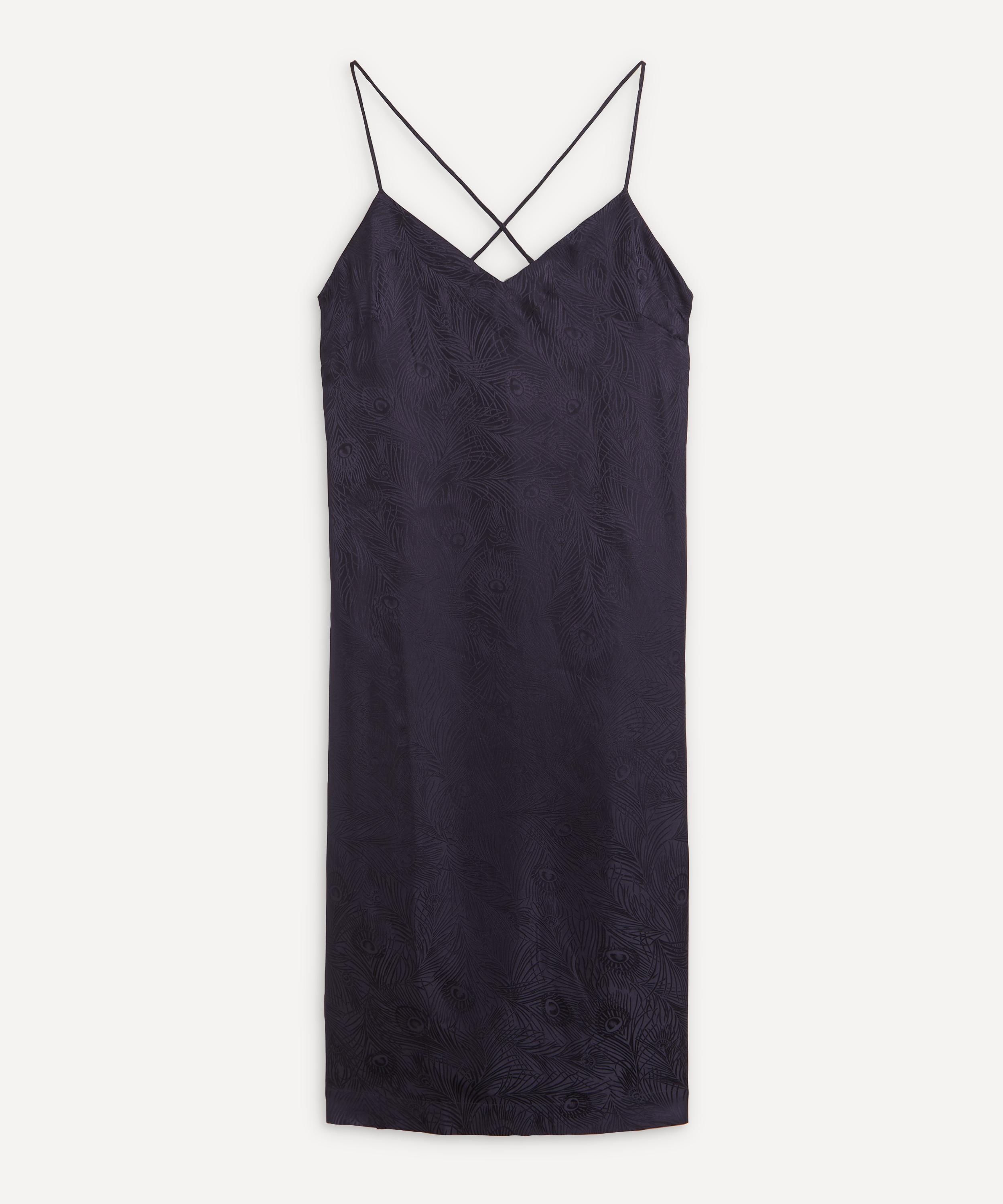 Liberty Hera Silk Jacquard Long Chemise With Lace | Liberty