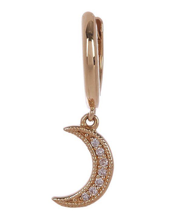 Andrea Fohrman - Gold Crescent Moon Hoop Earring image number null