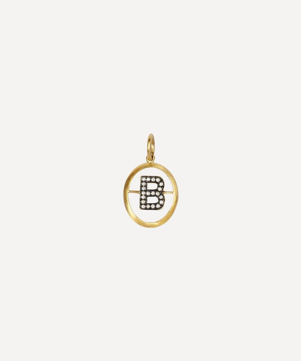 Annoushka - 18ct Gold B Diamond Initial Pendant