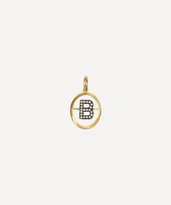 Annoushka - 18ct Gold B Diamond Initial Pendant image number 0