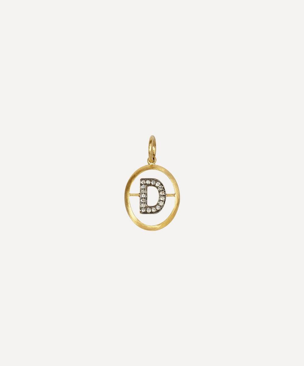 Annoushka - 18ct Gold D Diamond Initial Pendant