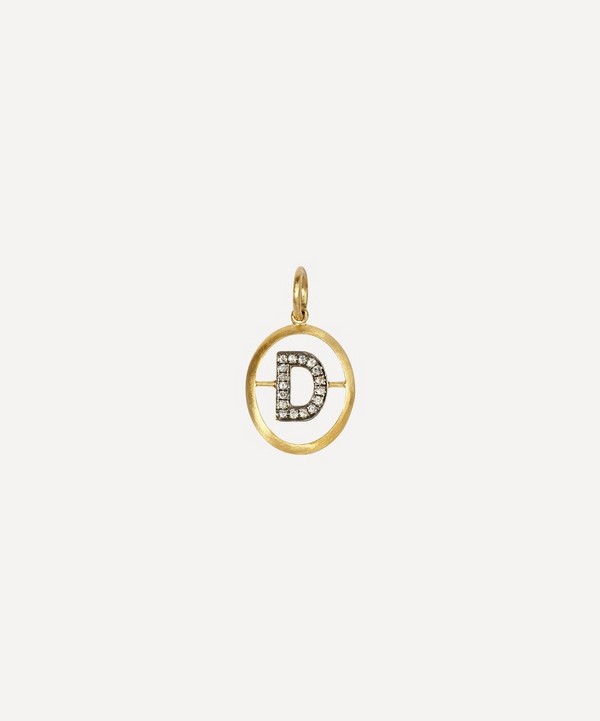 Annoushka - 18ct Gold D Diamond Initial Pendant image number null
