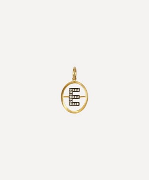 Annoushka - 18ct Gold E Diamond Initial Pendant image number 0
