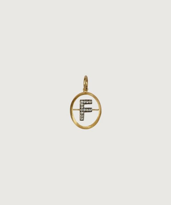 Annoushka - 18ct Gold F Diamond Initial Pendant image number null