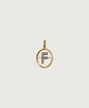 Annoushka - 18ct Gold F Diamond Initial Pendant image number 0