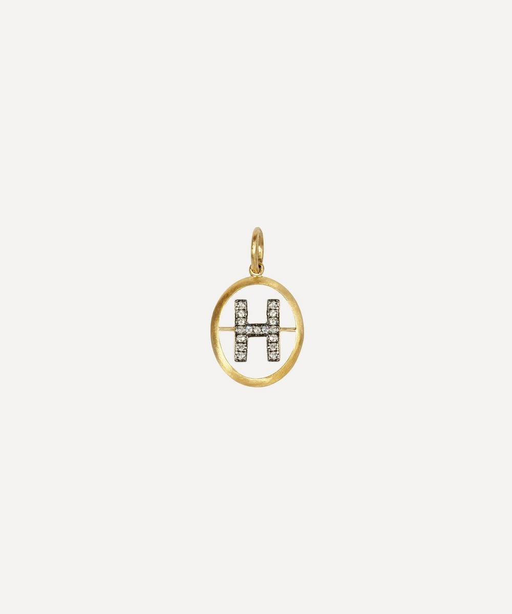 Annoushka - 18ct Gold H Diamond Initial Pendant