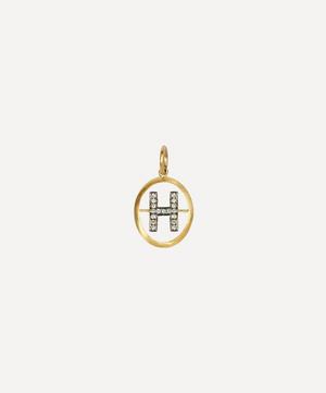 Annoushka - 18ct Gold H Diamond Initial Pendant image number 0