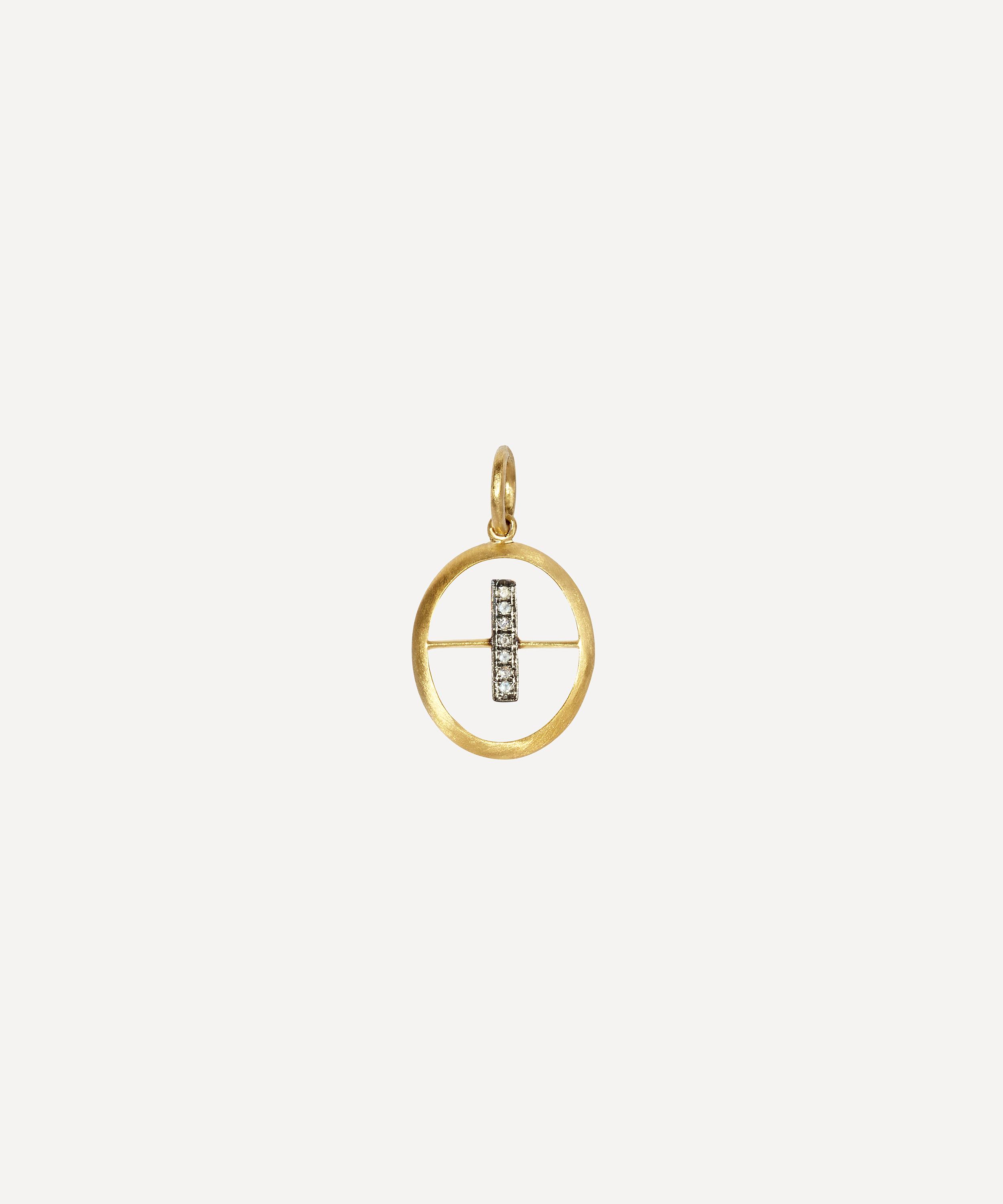 Annoushka - 18ct Gold I Diamond Initial Pendant