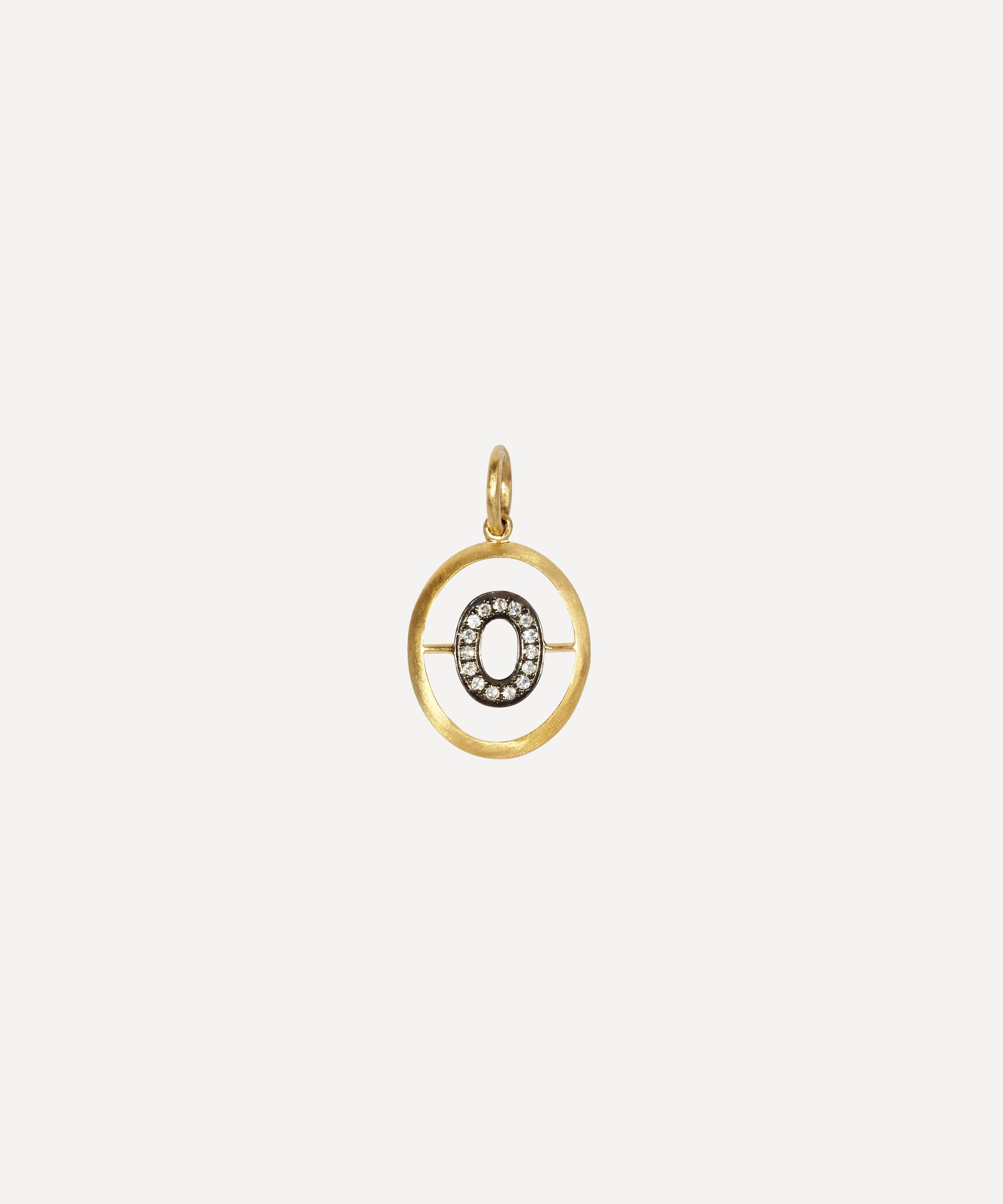 Annoushka - 18ct Gold O Diamond Initial Pendant image number 0