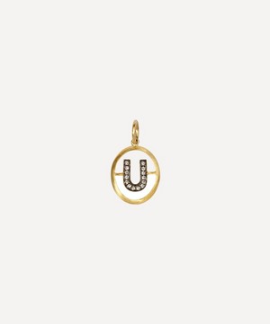 Annoushka - 18ct Gold U Diamond Initial Pendant image number 0