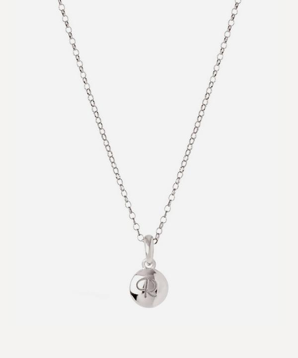 Dinny Hall - Silver Personalised Letter R Initial Charm Pendant Necklace image number null