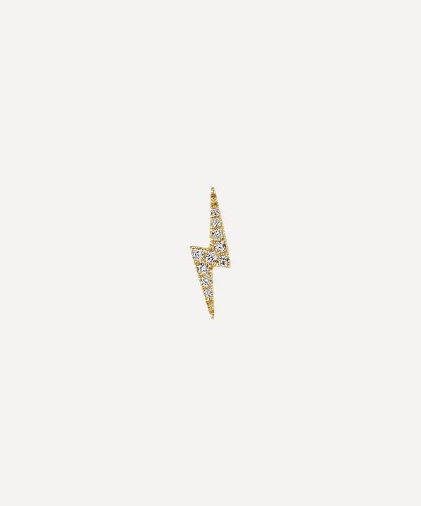 Maria Tash - 18ct Diamond Lightning Bolt Single Threaded Stud Earring