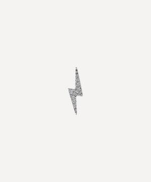 18ct Diamond Lightning Bolt Single Threaded Stud Earring