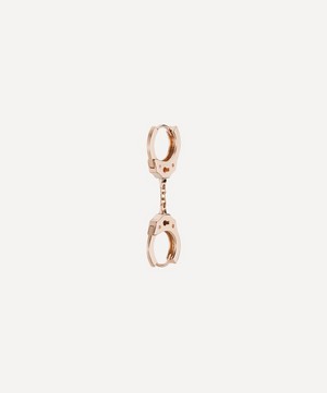 Maria Tash - 14ct 8mm Handcuff Hoop Earring with Short Chain image number 0