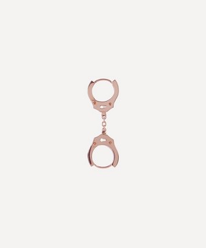 Maria Tash - 14ct 8mm Handcuff Hoop Earring with Short Chain image number 2