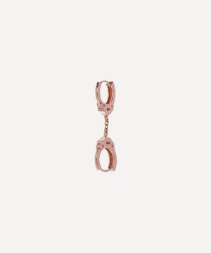 Maria Tash - 14ct 8mm Handcuff Hoop Earring with Short Chain image number 3