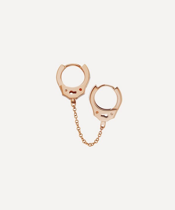 Maria Tash - 14ct 8mm Handcuff Hoop Earring with Medium Chain image number null